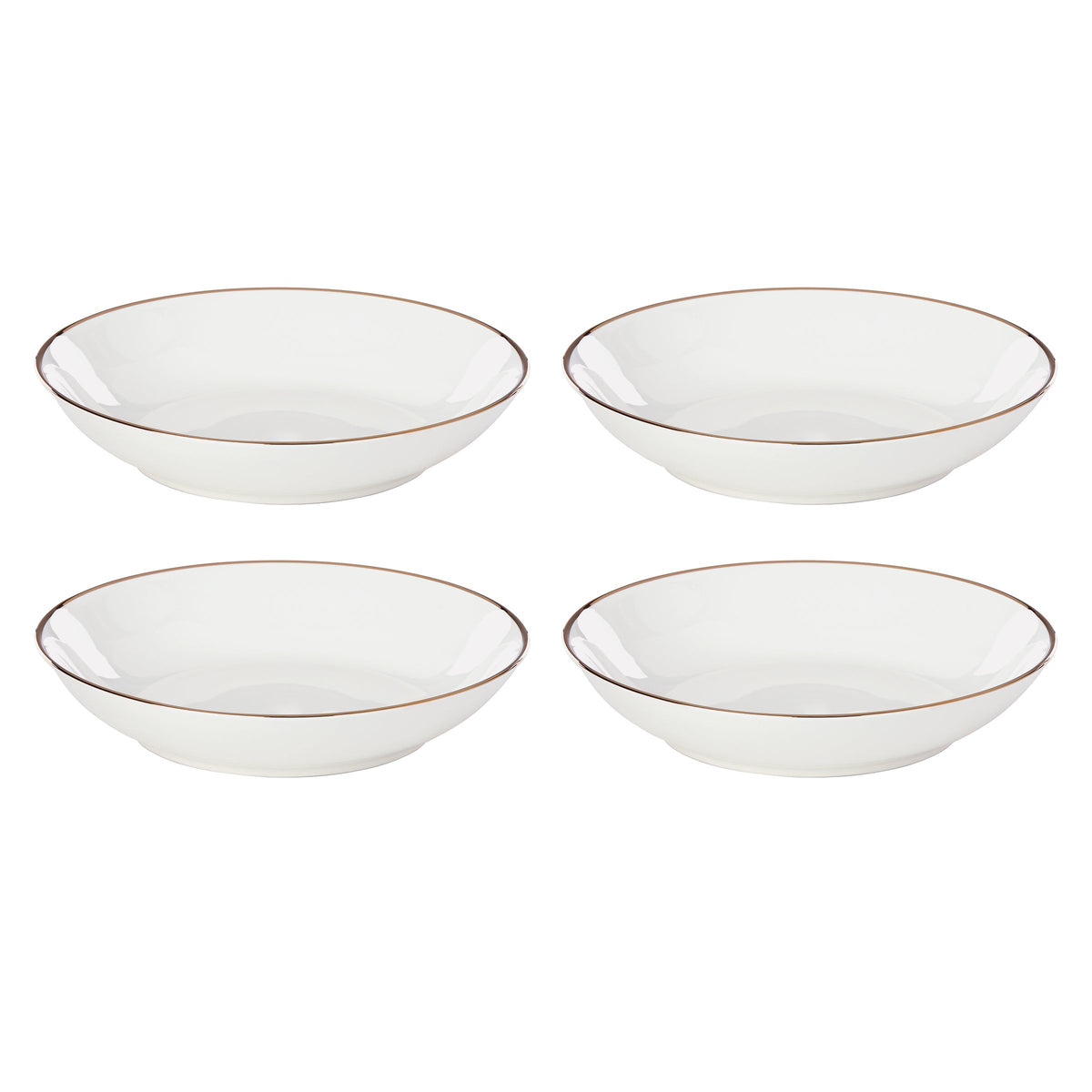 Trianna White Pasta Bowls, Set of 4