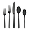 Ryder Black Satin 20-Piece Flatware Set
