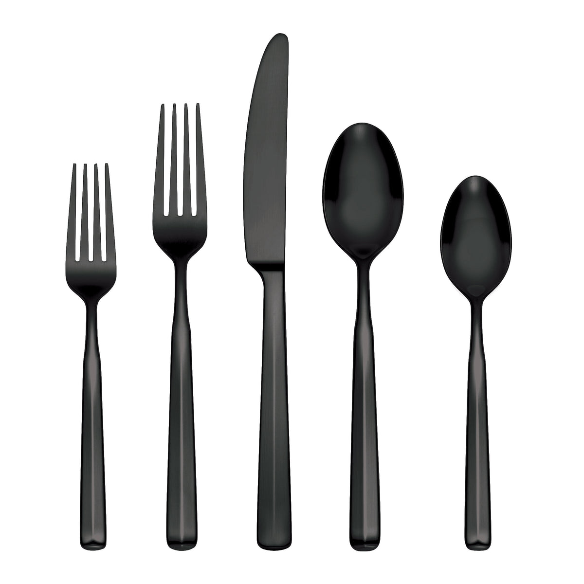 Ryder Black Satin 20-Piece Flatware Set