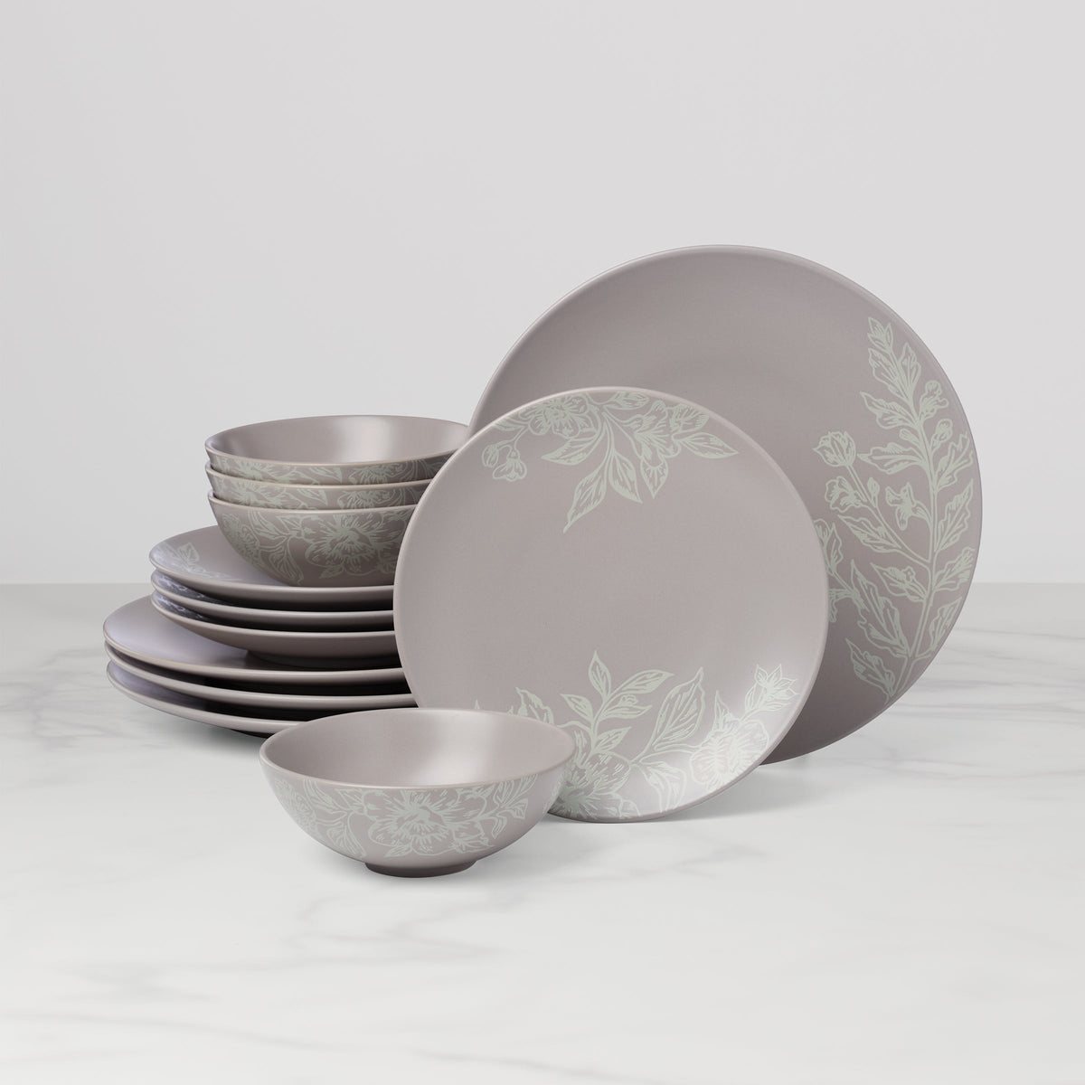 Roseto Pumice 12-Piece Dinnerware Set
