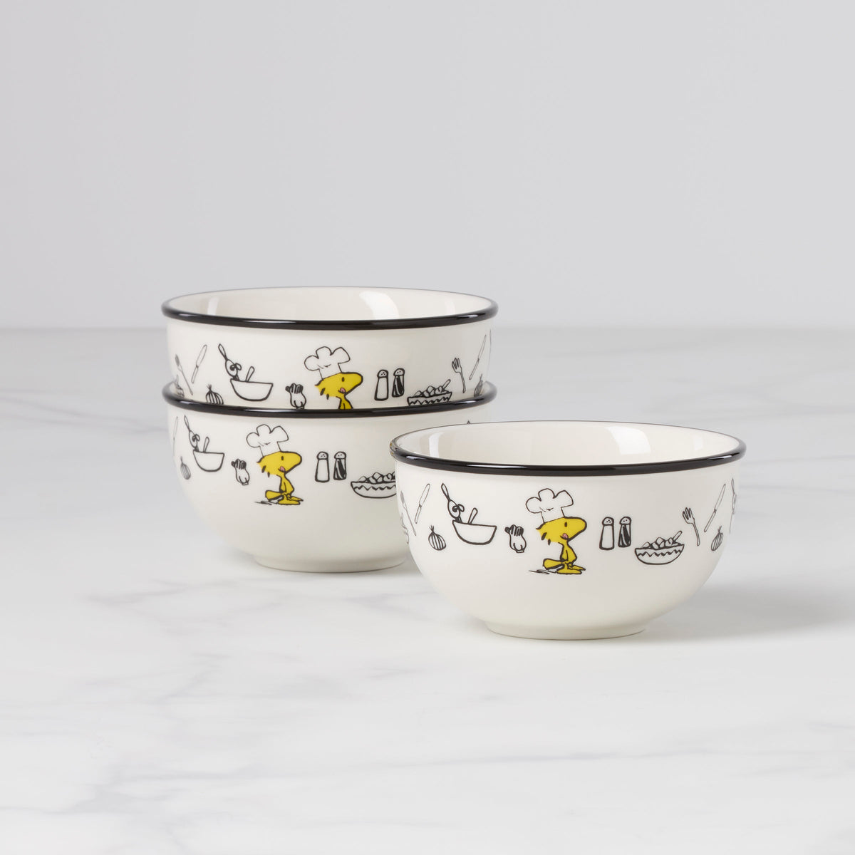Chef Snoopy Mini Bowls, Set of 3