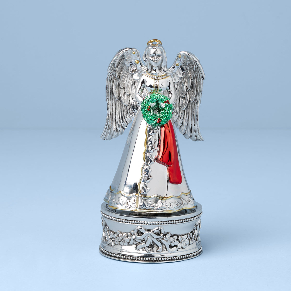 Vintage Musical Angel Silverplate Figurine