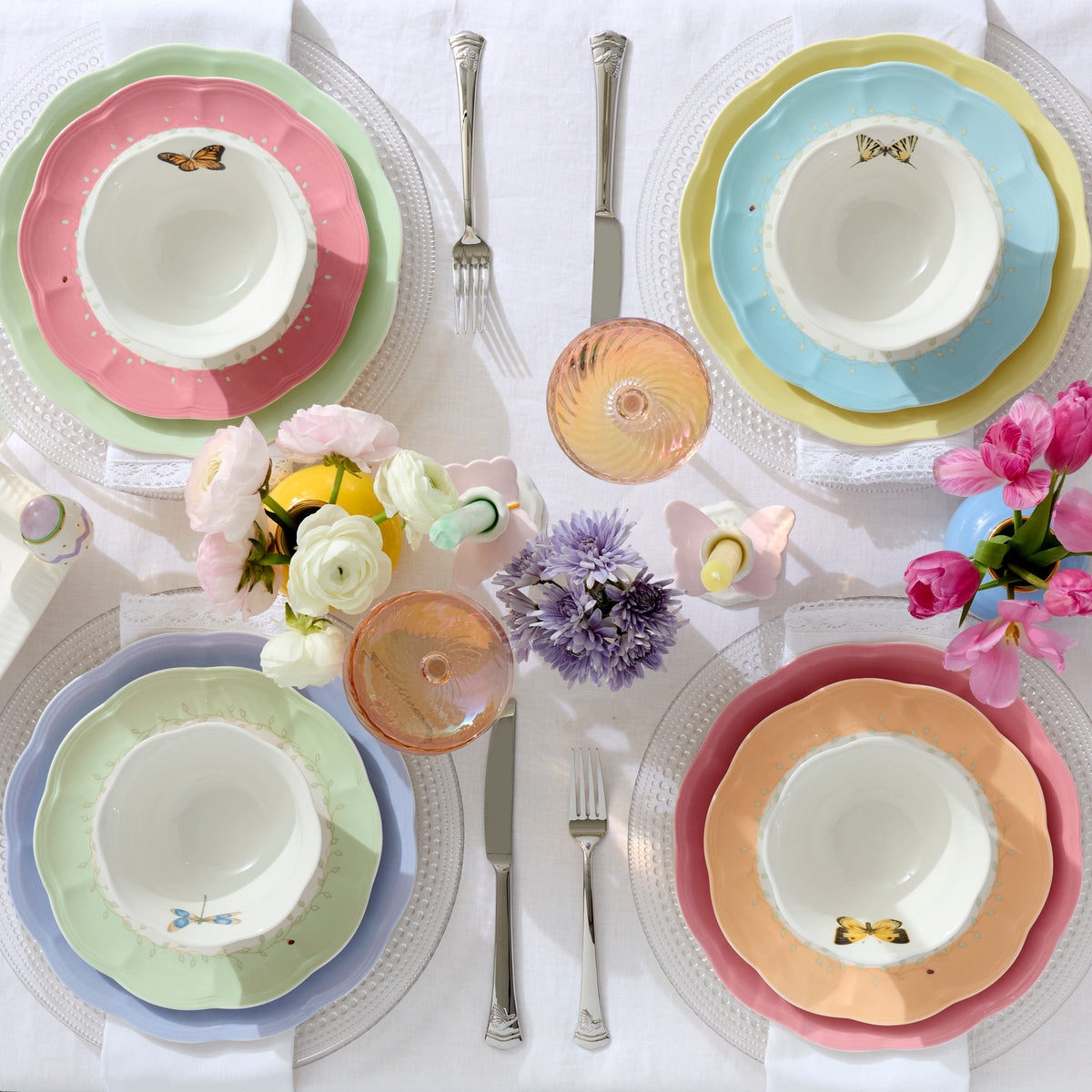 Butterfly Meadow Colors 18-Piece Dinnerware Set