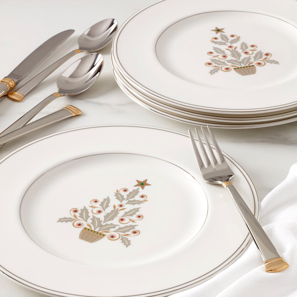 Federal Platinum Tree Accent Plates, Set of 4