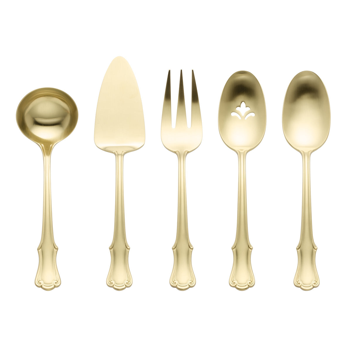 James Street Satin Champagne 5 Piece Hostess Set