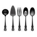 James Street Black Satin 5-Piece Hostess Set