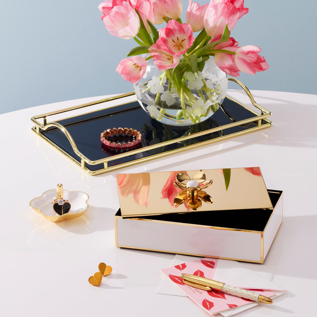 Make It Pop Gold Large Floral Box