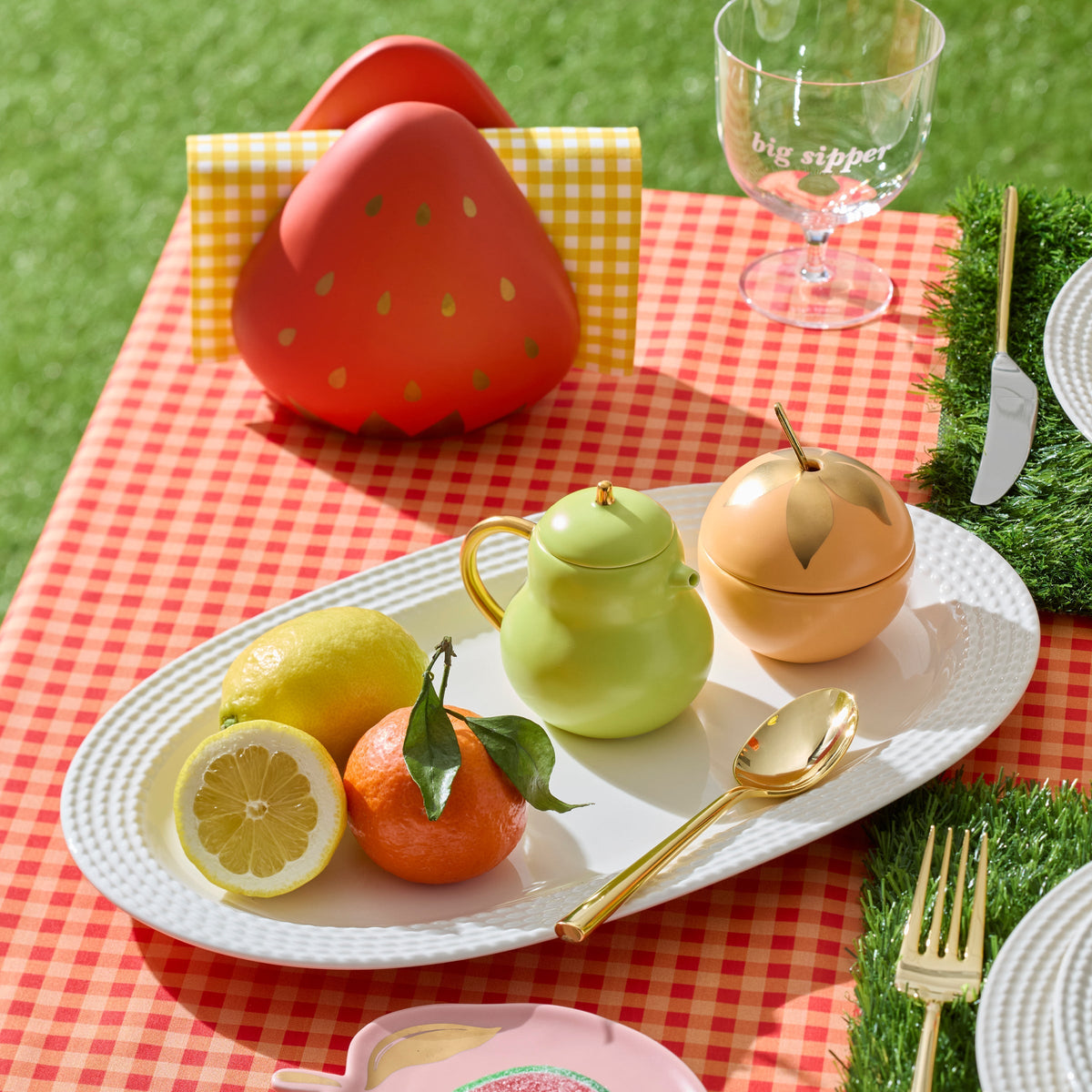 Tutti Fruity Pear & Orange Sugar & Creamer Set