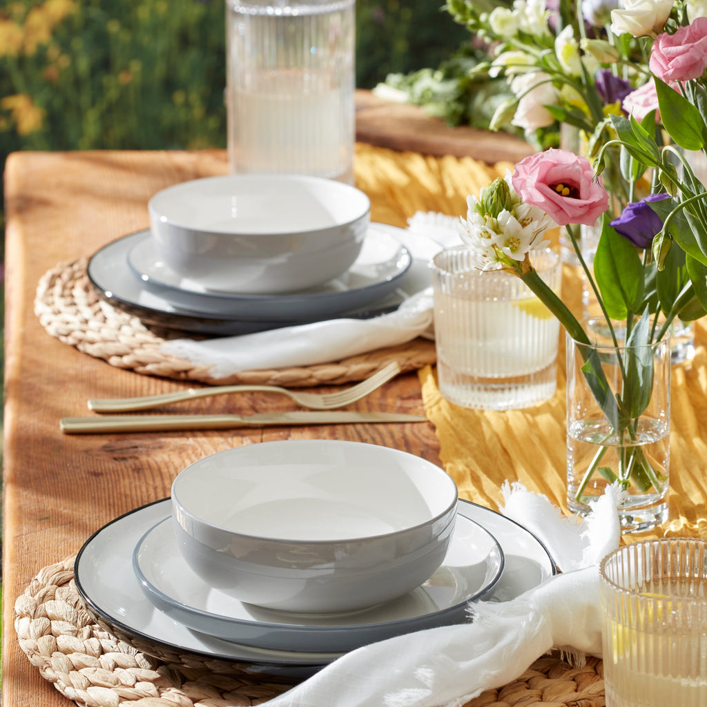 24 Seven Colors Pumice 12-Piece Dinnerware Set