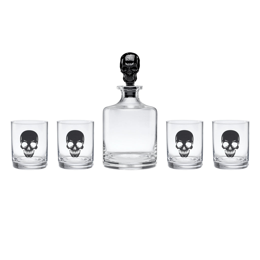 Vintro Halloween Skeleton 5-Piece Whiskey Set
