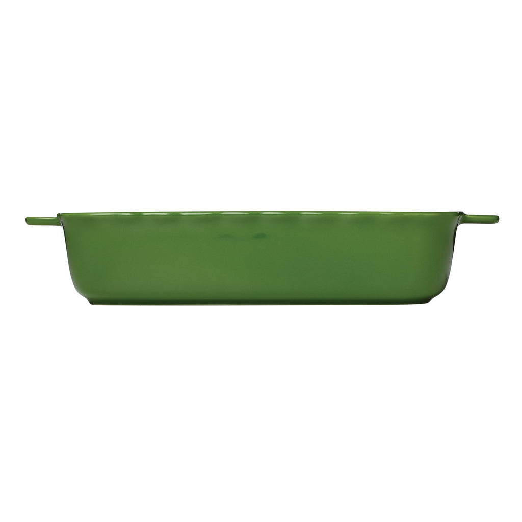 Evergreen Rectangular Scallop Baking Dish
