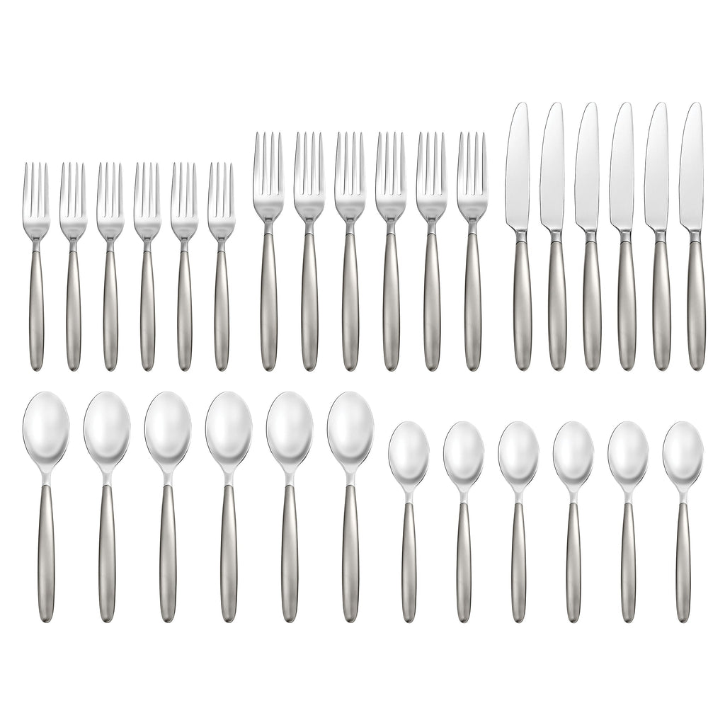 Tidal Frosted 30-Piece Flatware Set