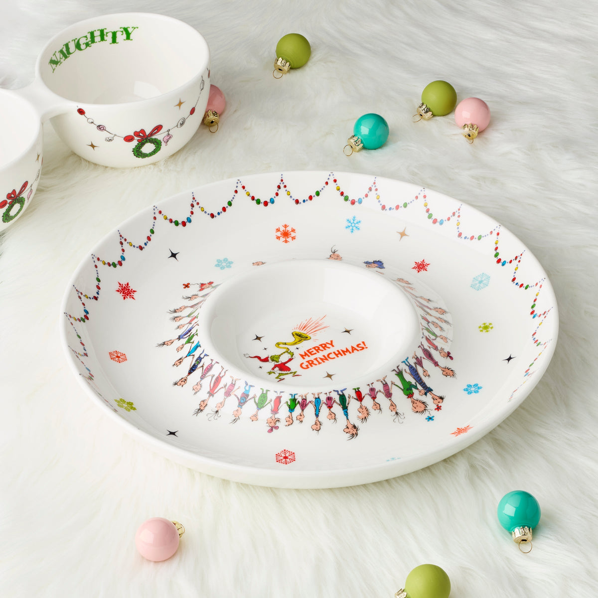 Merry Grinchmas Chip & Dip Bowl