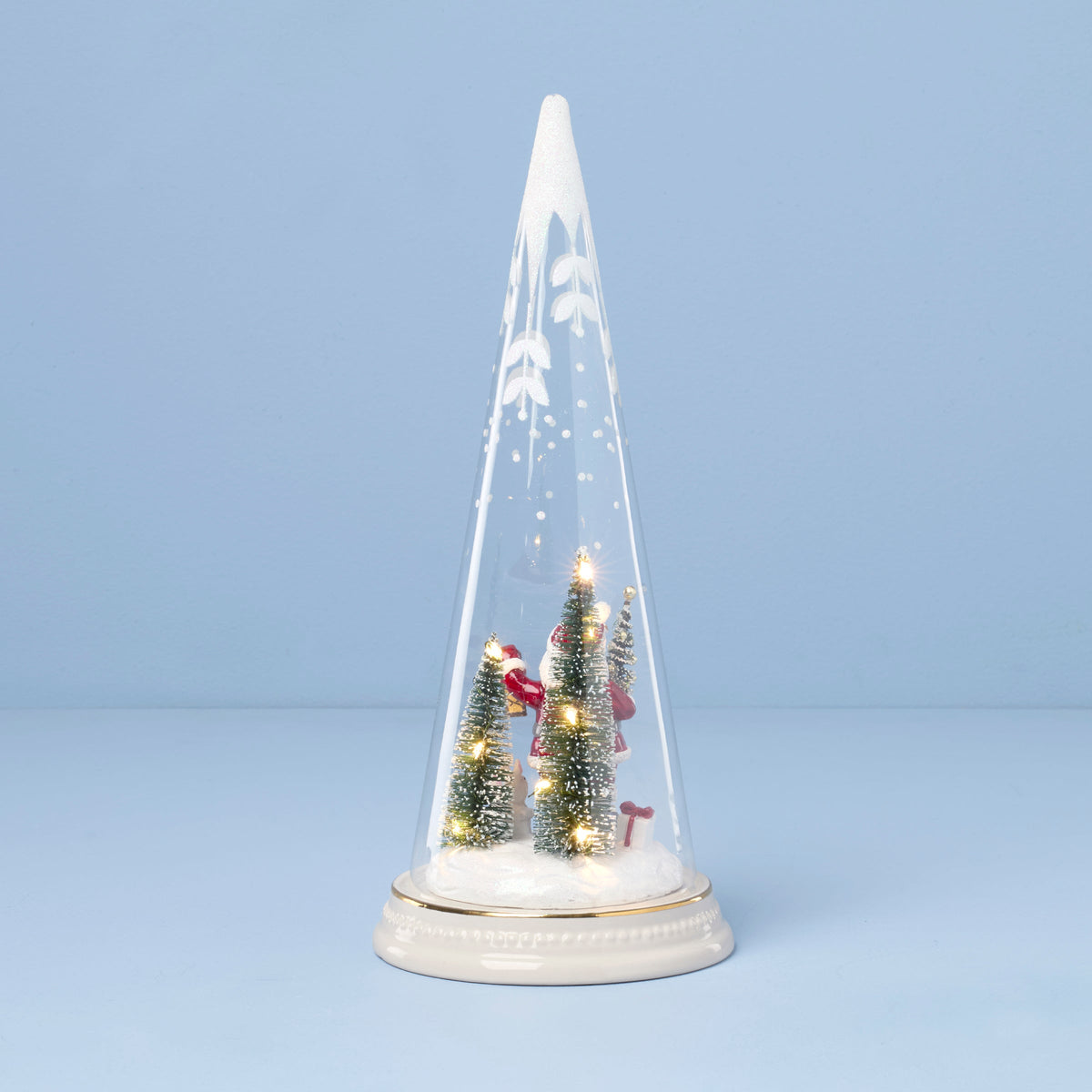 Merry & Magical Lit Santa With Lantern Figurine