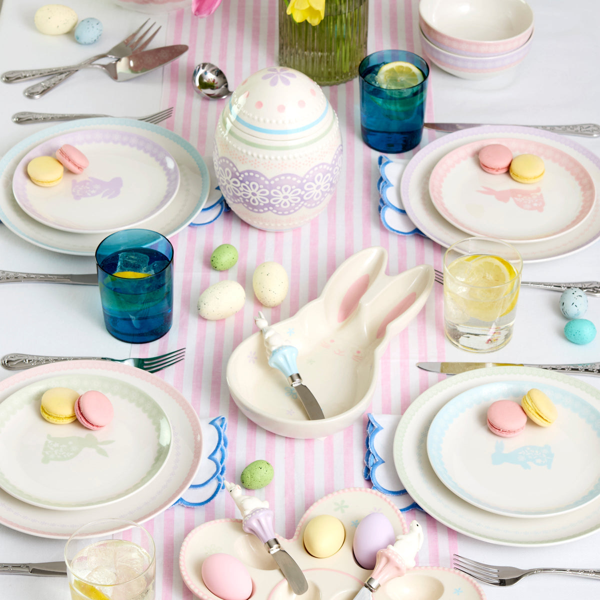 Bunny Hop Easter Egg Platter