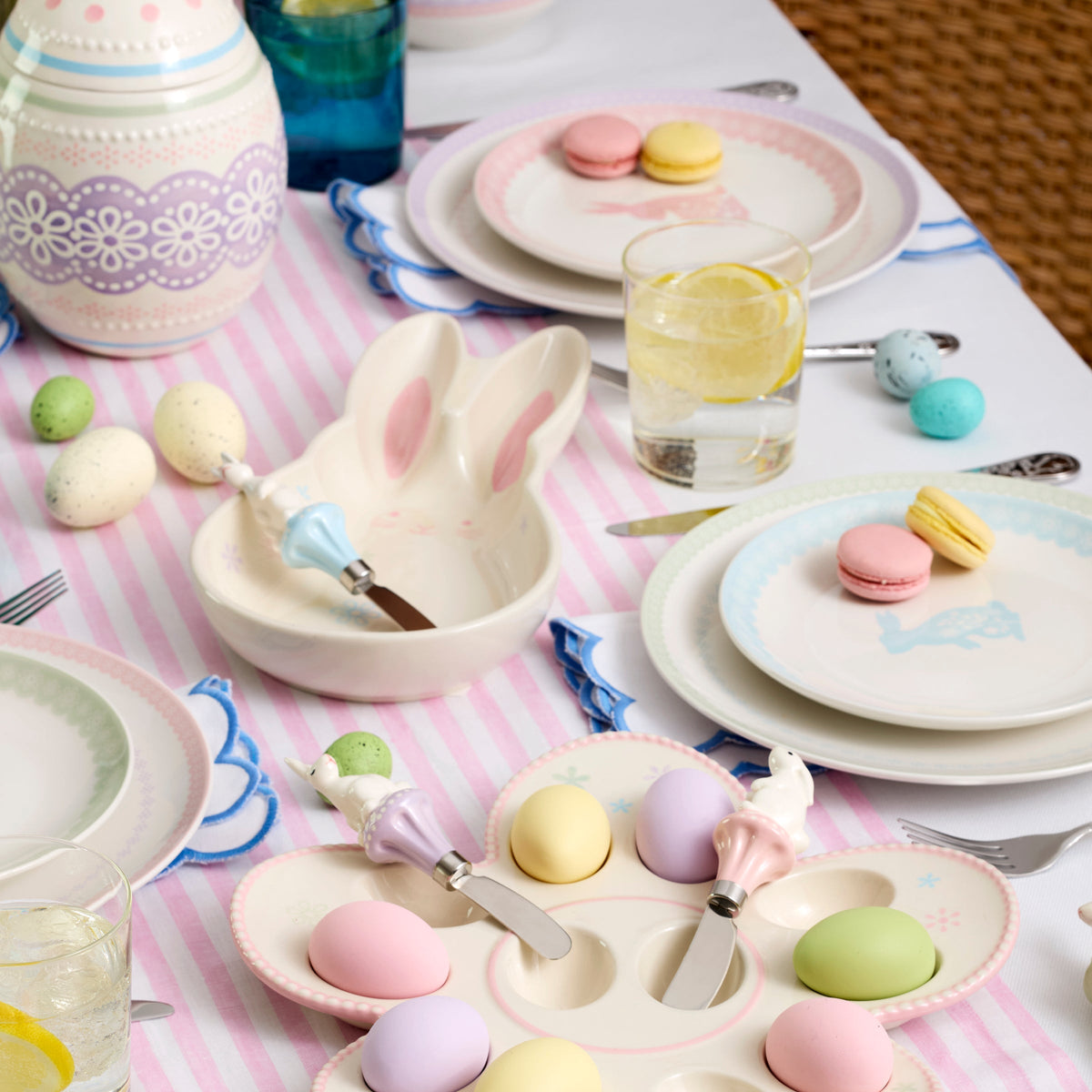 Bunny Hop Easter Egg Platter