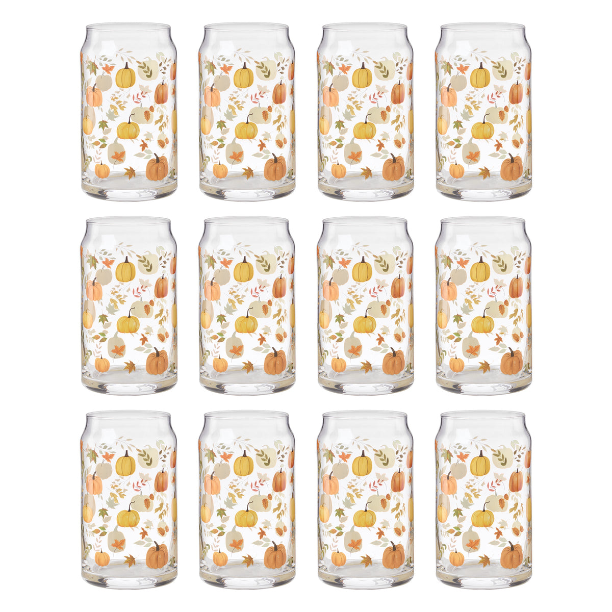 Harvest Can Cooler Glasses, Set of 12