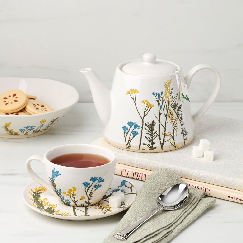Wildflowers Tea Cup & Saucer, Set of 4