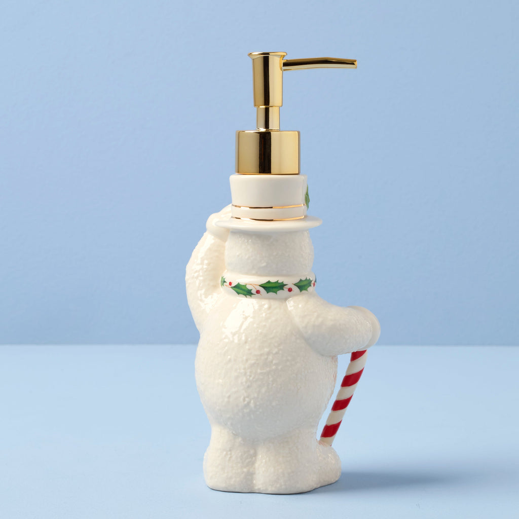 Happy Holly Days Snowman Soap Dispenser