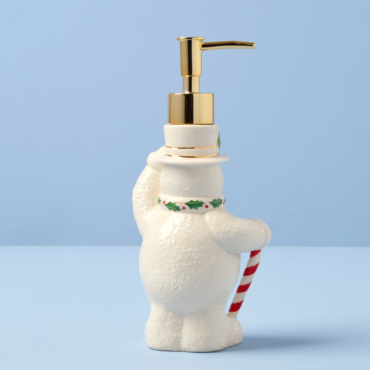Happy Holly Days Snowman Soap Dispenser