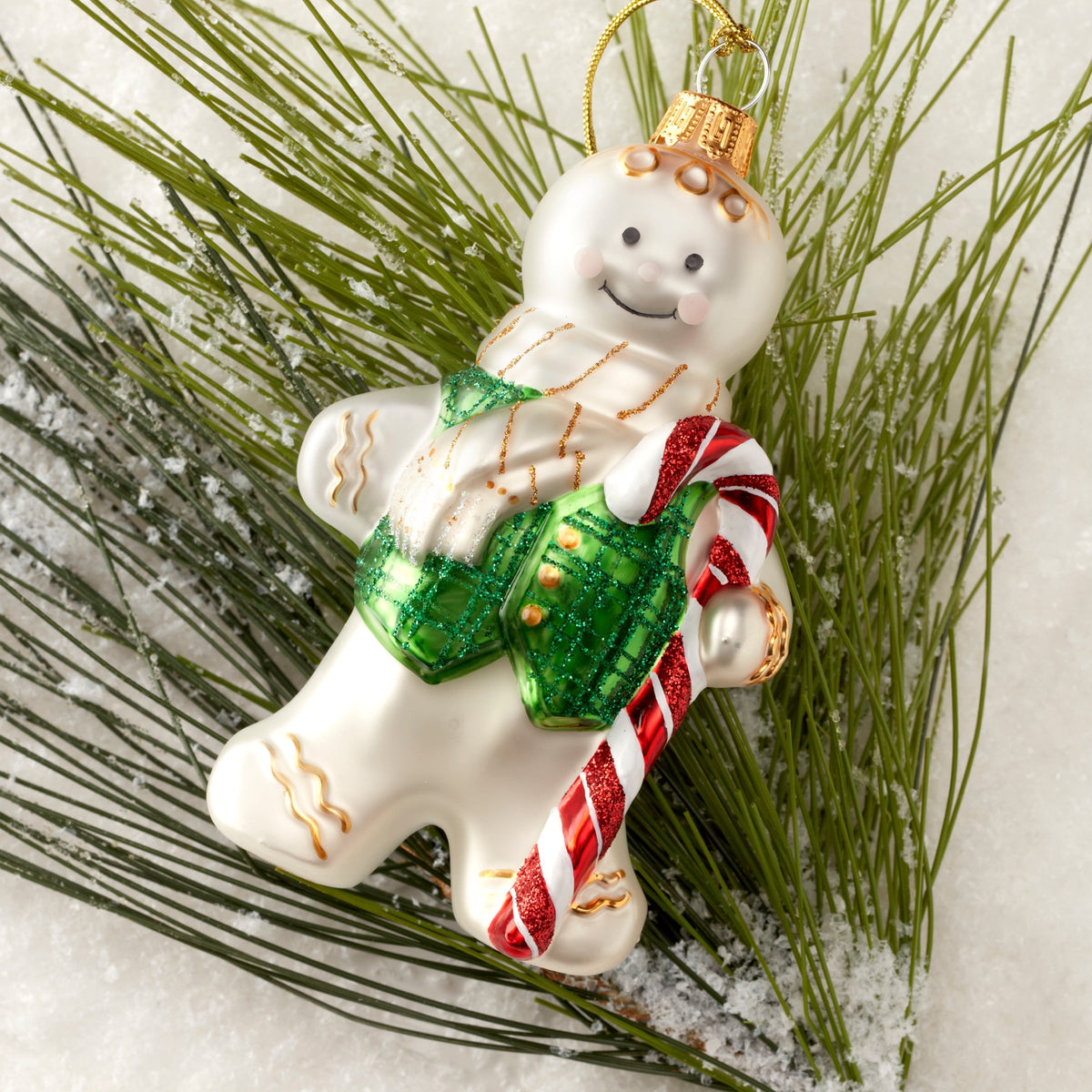 Blown Glass Gingerbread Ornament