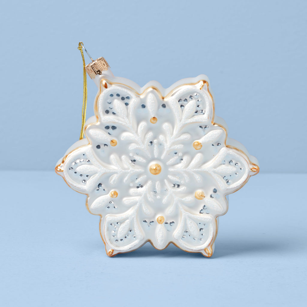 Blown Glass Snowflake Ornament