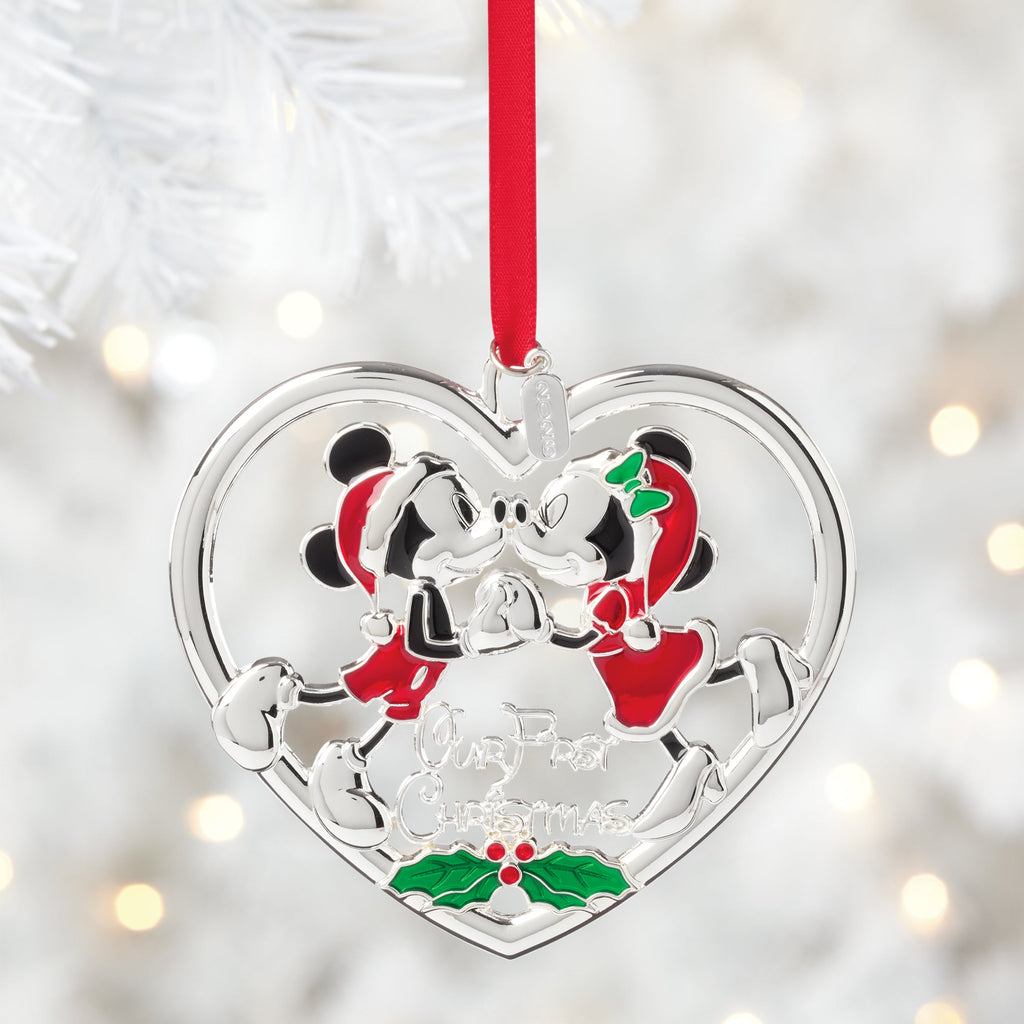 2026 Our 1st Christmas Mickey & Minnie Mouse Metal Ornament