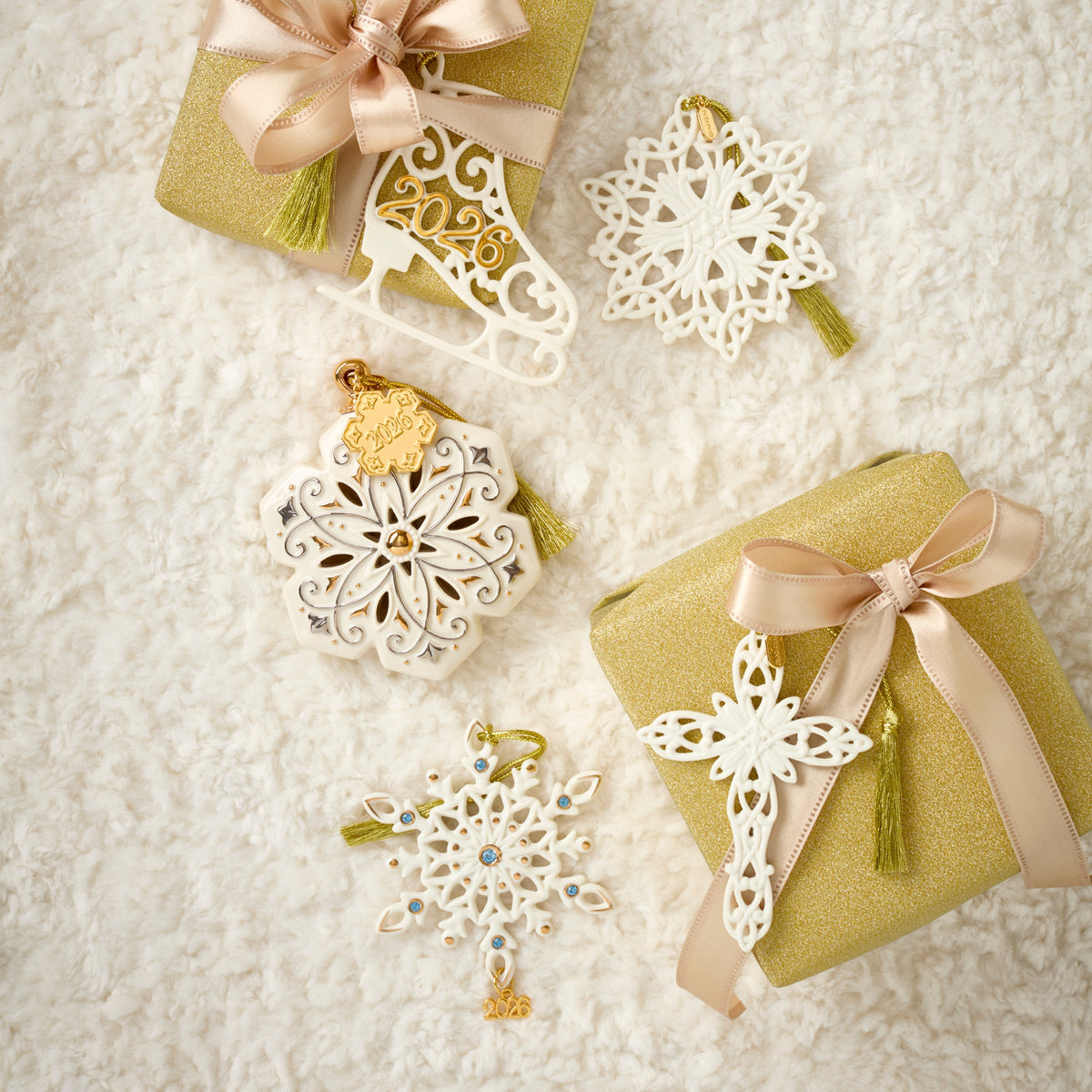 2026 Snow Fantasies Cross Ornament