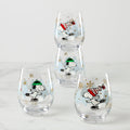 Snoopy Skating Christmas Tumblers, Set of 4