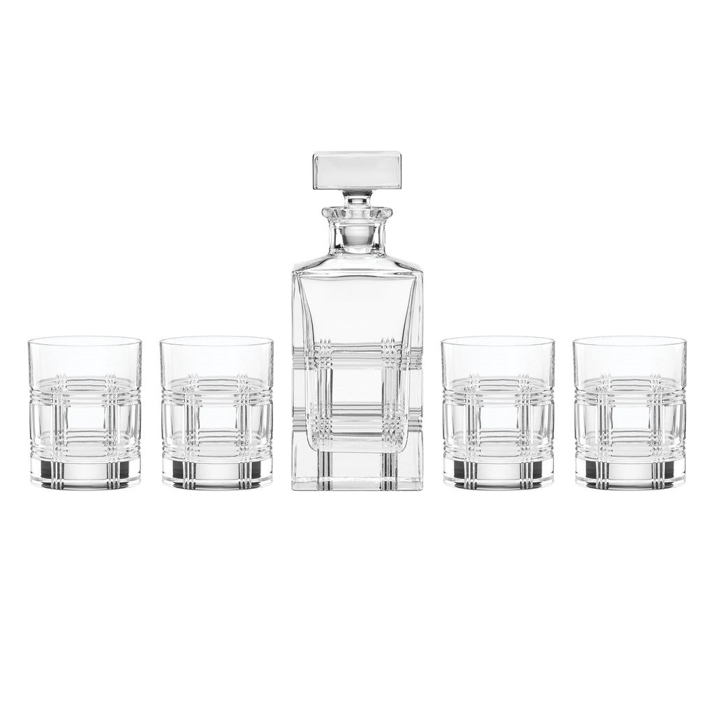 Hudson Crystal 5-Piece Whiskey Set