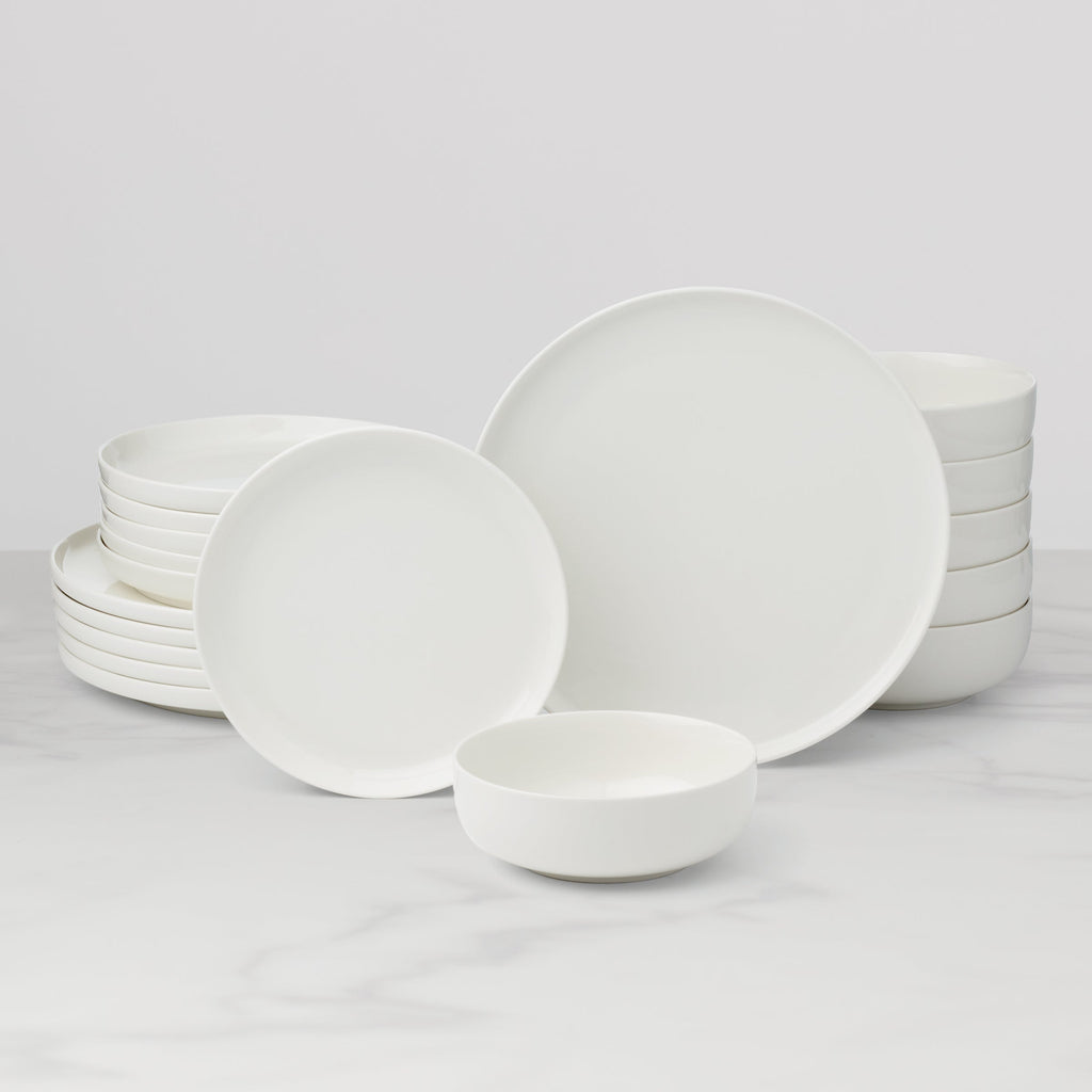 24 Seven White 18-Piece Dinnerware Set