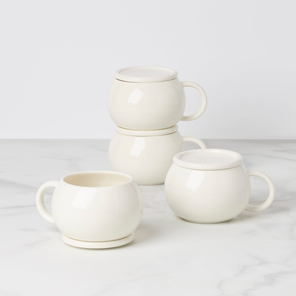 Quirk Mugs with Coaster, Set of 4
