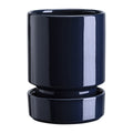 Hoff Glazed Sapphire Blue 12cm Pot with Saucer