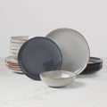 Organic Shades Gray 18-Piece Dinnerware Set