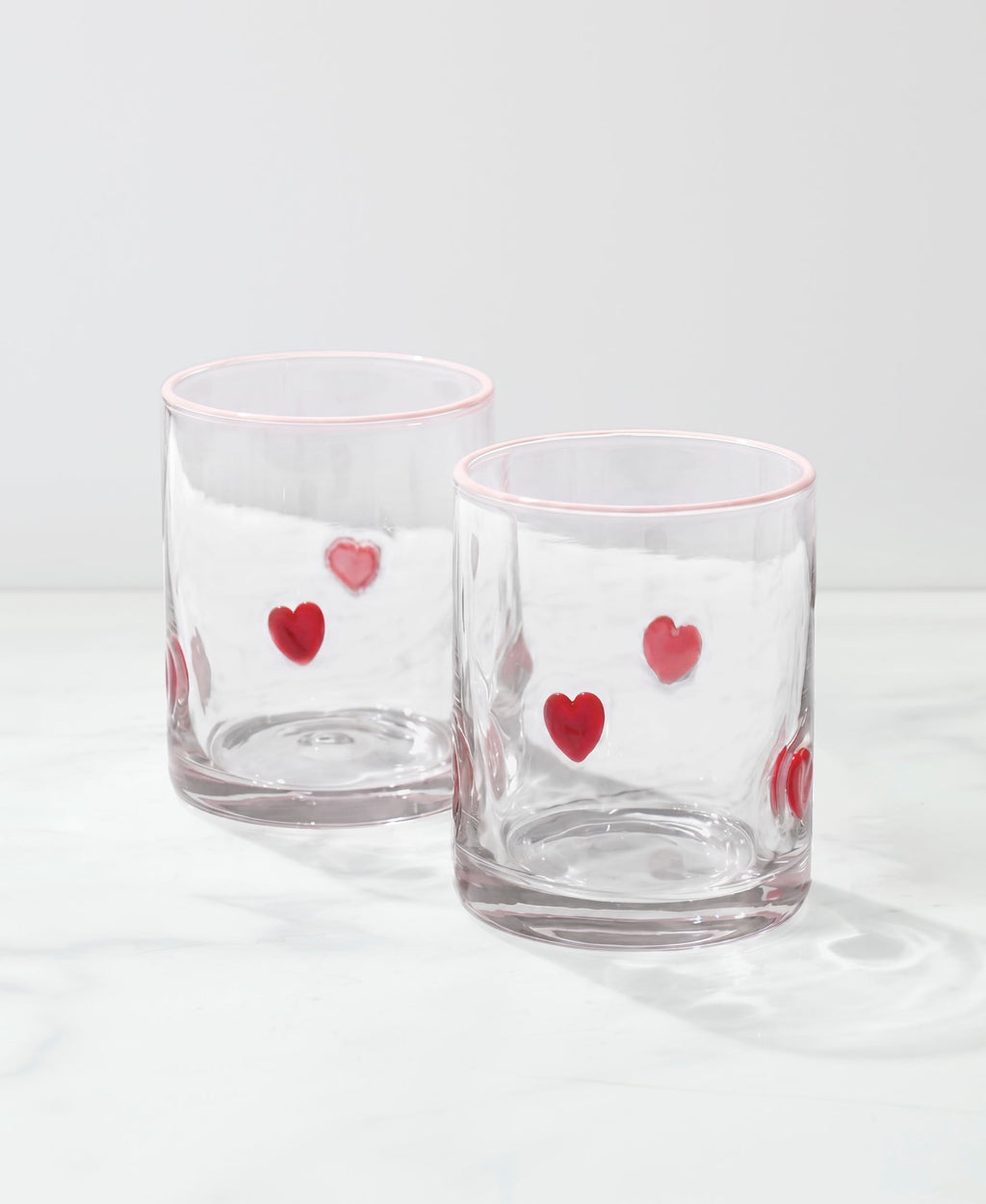 24 Seven Heart-Embossed Tumblers, Set of 2