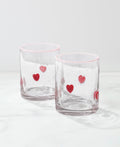 24 Seven Heart-Embossed Tumblers, Set of 2
