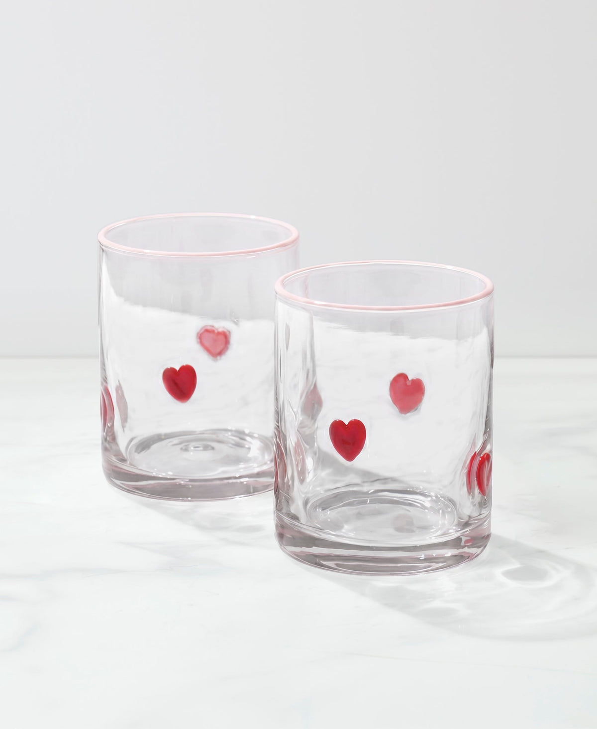 24 Seven Heart-Embossed Tumblers, Set of 2