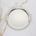 Round Silverplate Tray With Handles
