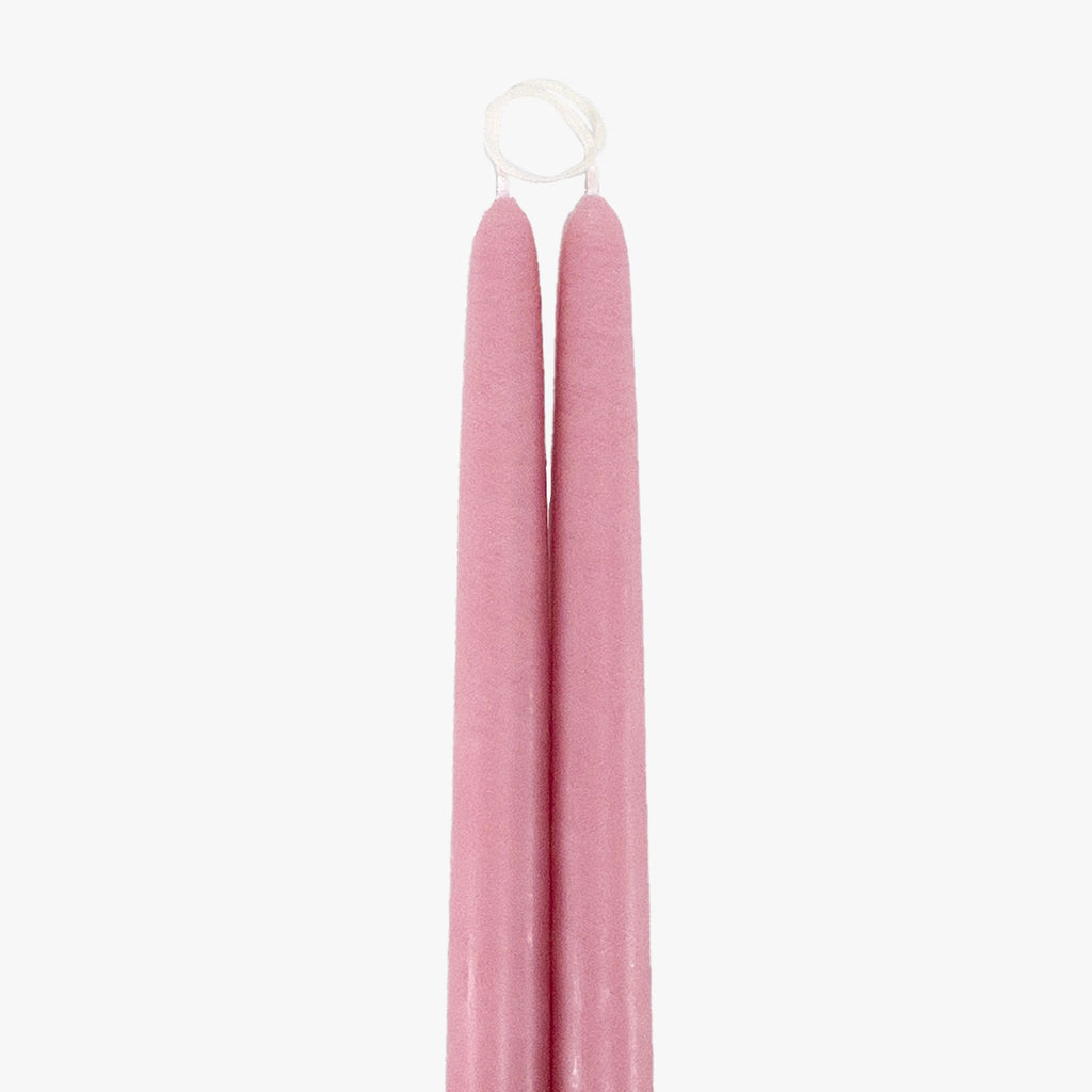 Dripless Vintage Rose 12" Taper Candles, Set of 2