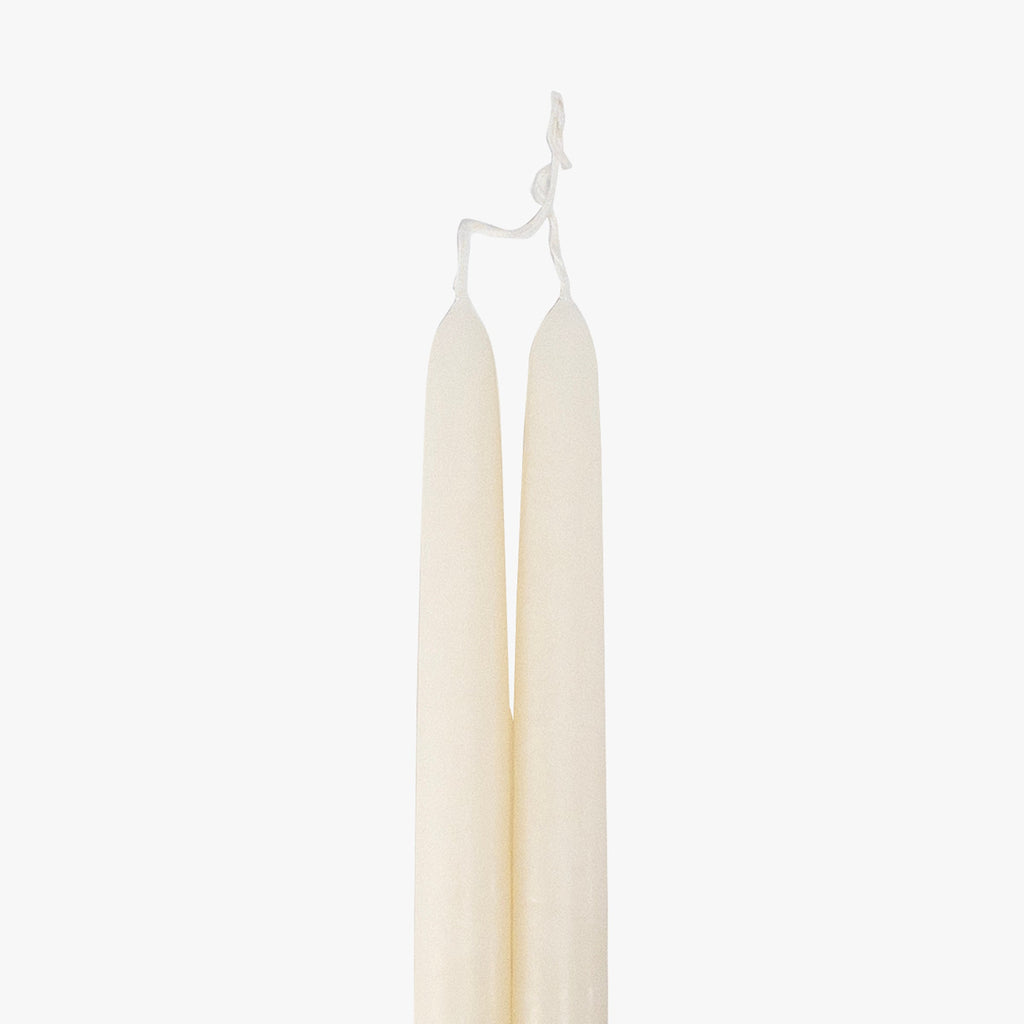 Dripless White 12" Taper Candles, Set of 2