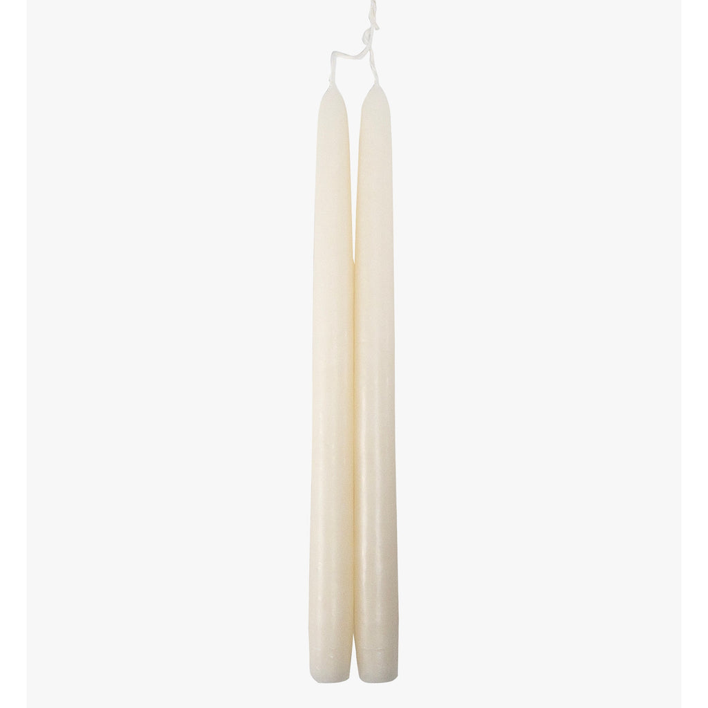 Dripless White 12" Taper Candles, Set of 2