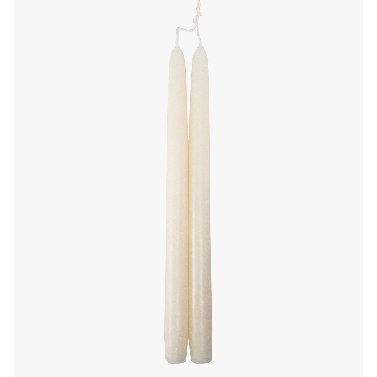 Dripless White 12" Taper Candles, Set of 2