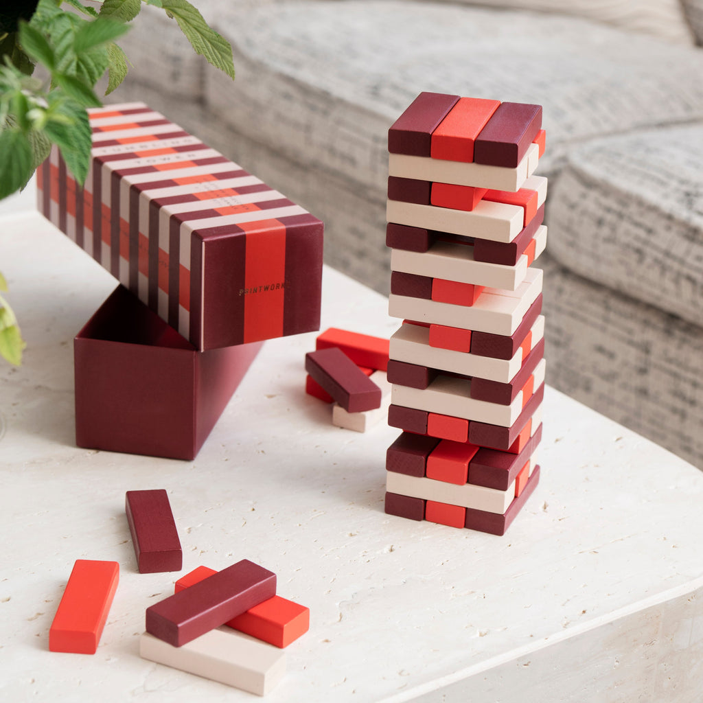 Red Tumbling Tower Game