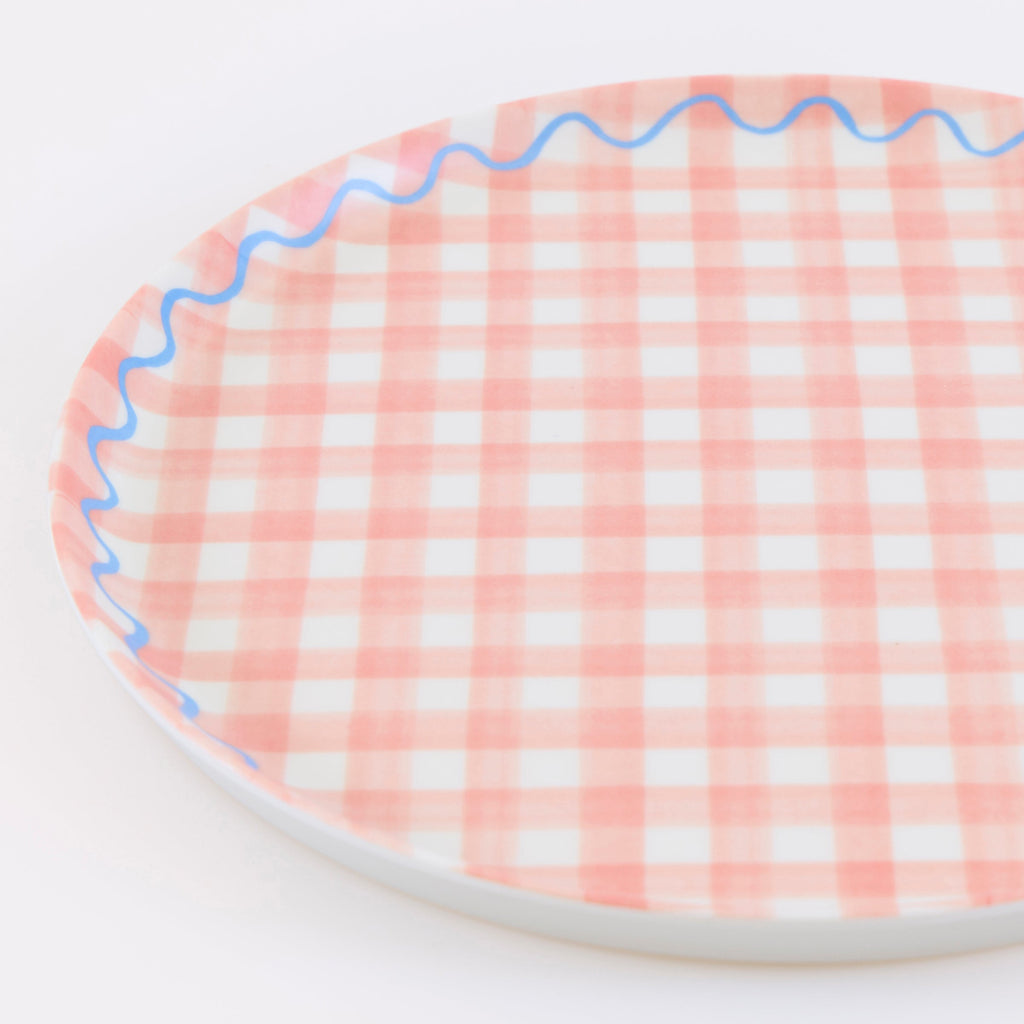 Gingham Reusable Small Plates