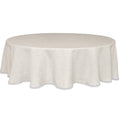 French Perle Solid Natural 70x70 Round Tablecloth