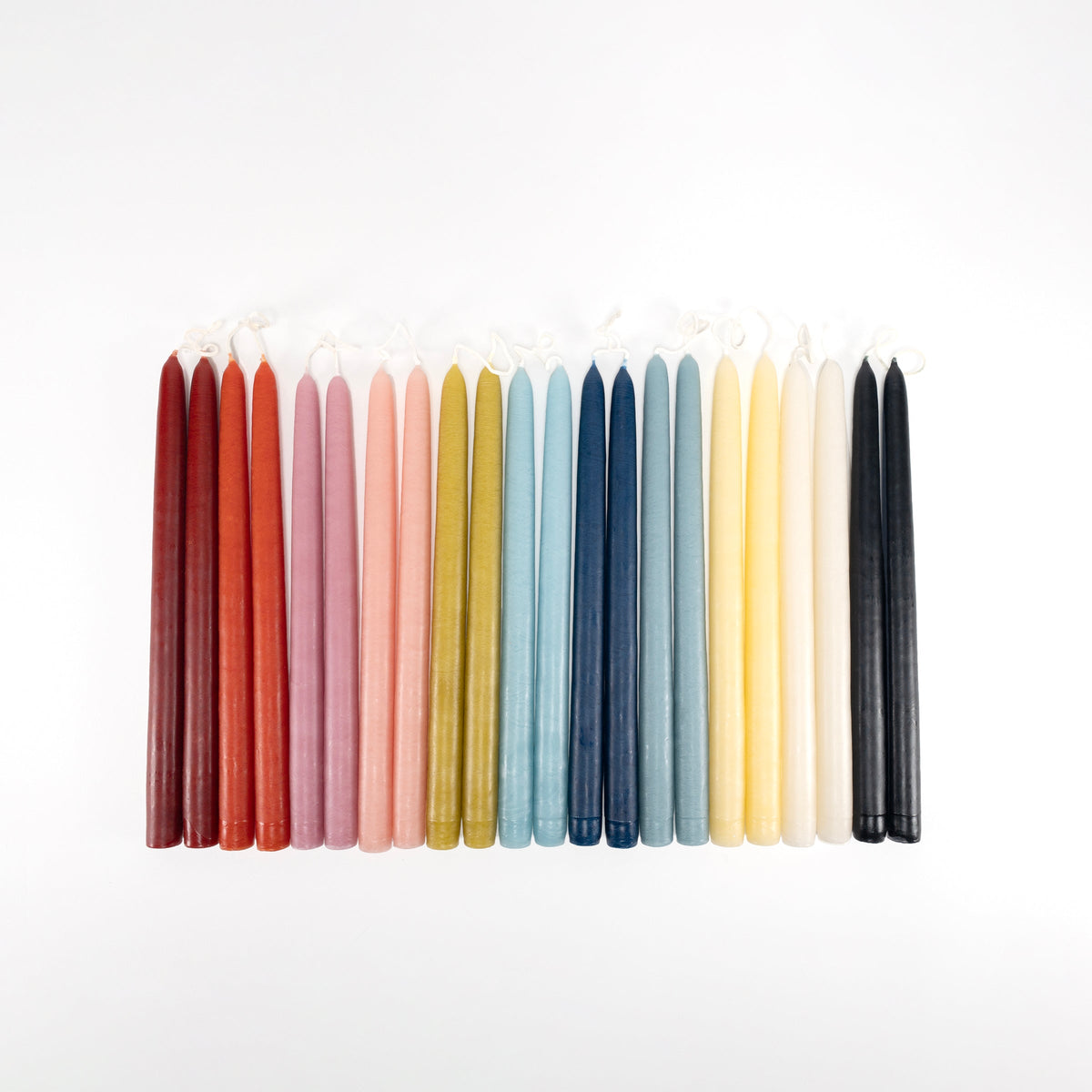 Dripless Black 12" Taper Candles, Set of 2
