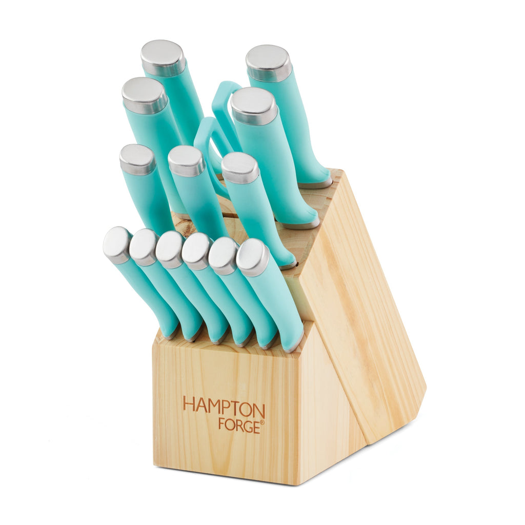 Epicure True Aqua 15 Piece Cutlery Block Set