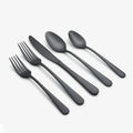 Keene Black Satin 20-Piece Flatware Set