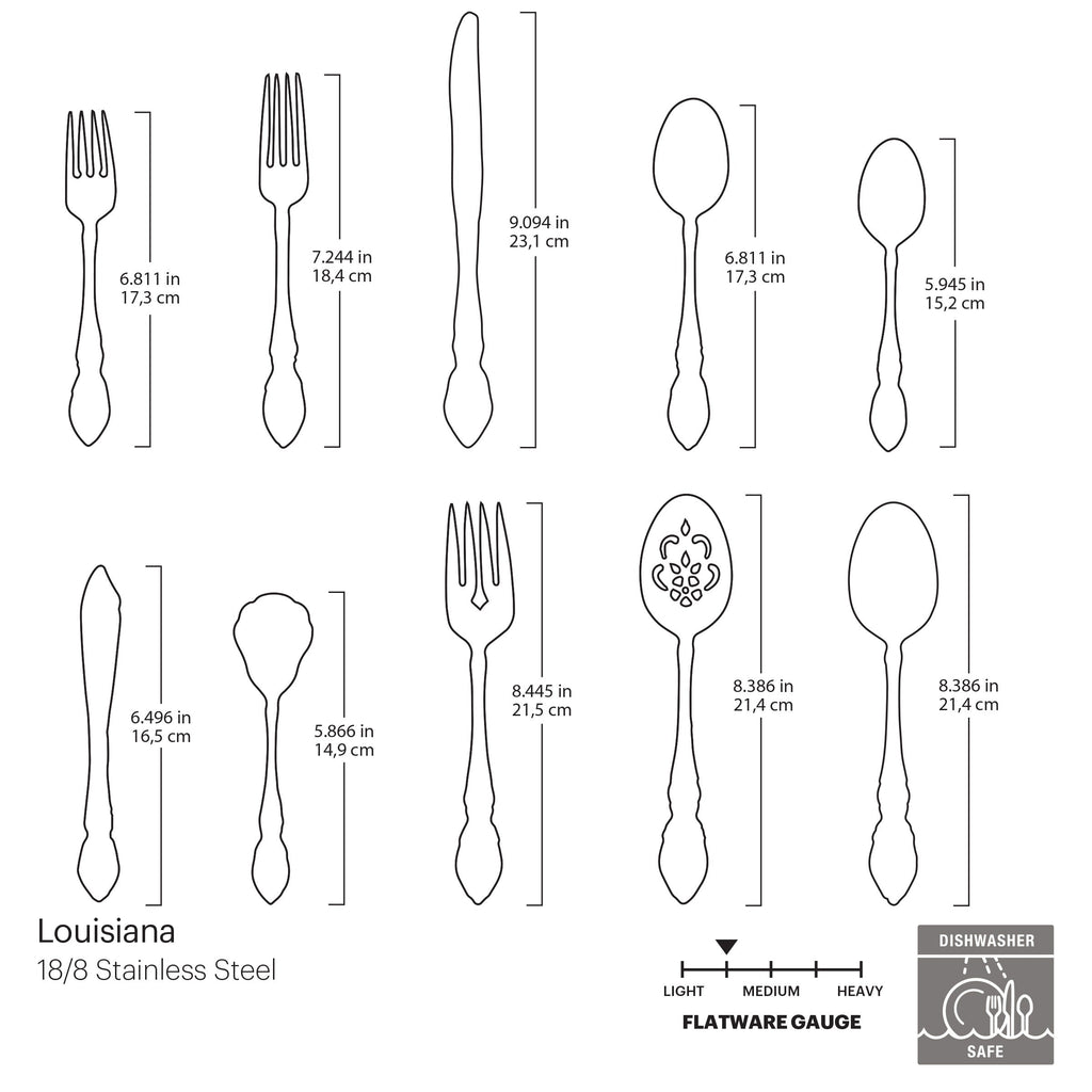 Louisiana 45-Piece Flatware Set