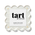 Mini Pearl White Scalloped Acrylic Photo Frame